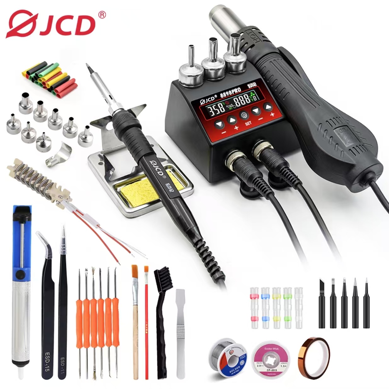 2 In 1 Soldering Rework Station 750W - Stasiun solder pengerjaan ulang SMD 750W