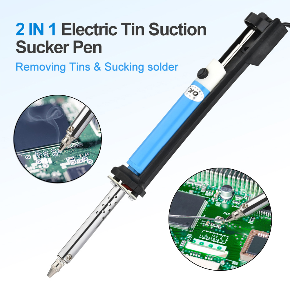 Desoldering Pump Electric Vacuum Station - Mesin Desolder Listrik AC 110V/220V, Pena