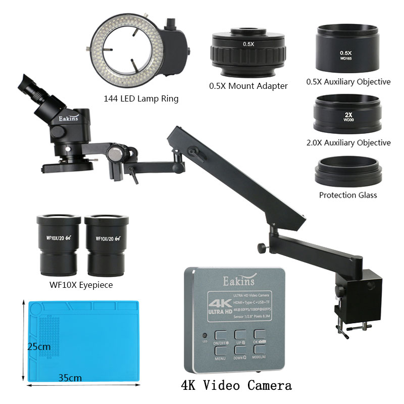 Mikroskop Stereo simul-fokus,  - Simul-Focal Industrial Microscope 4K Hdmi ulasan dan harga
