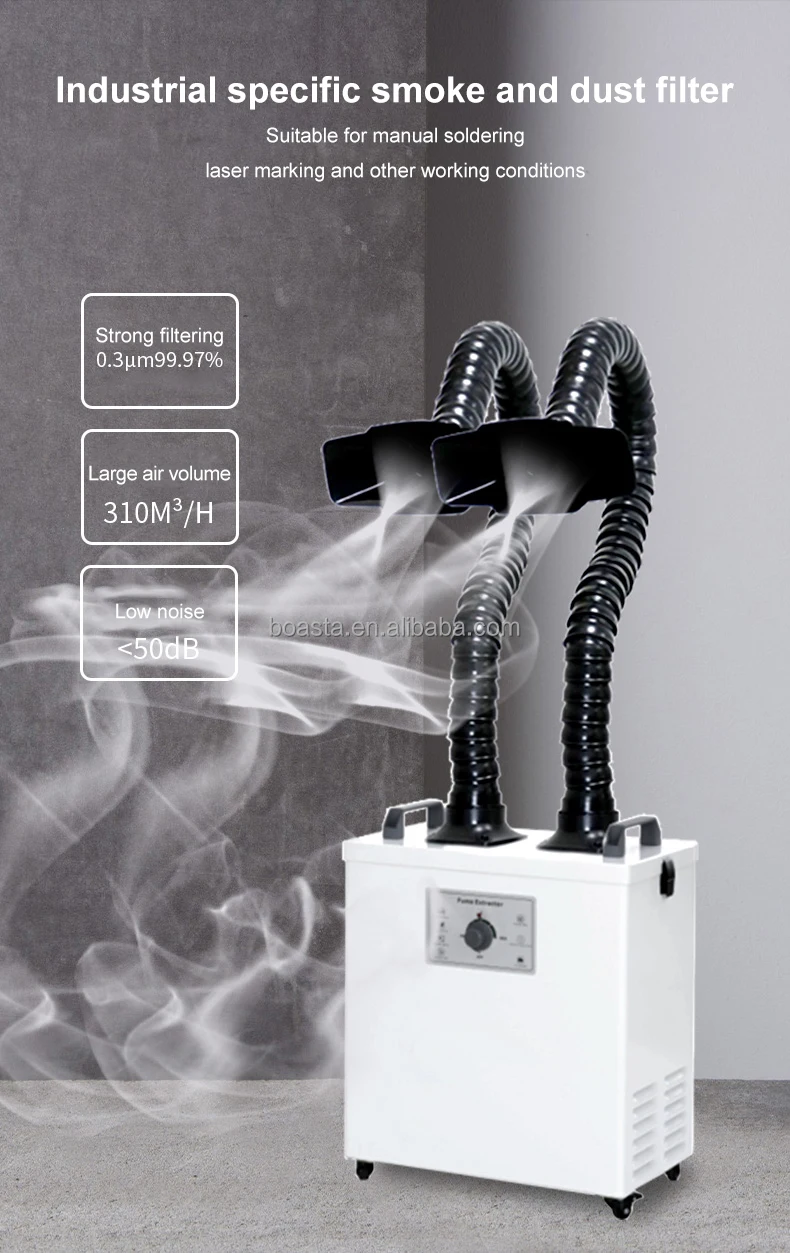 Penghisap Asap Boasta Smoke Ai - Fume Extractor Soldering Dual Arm ulasan dan harga