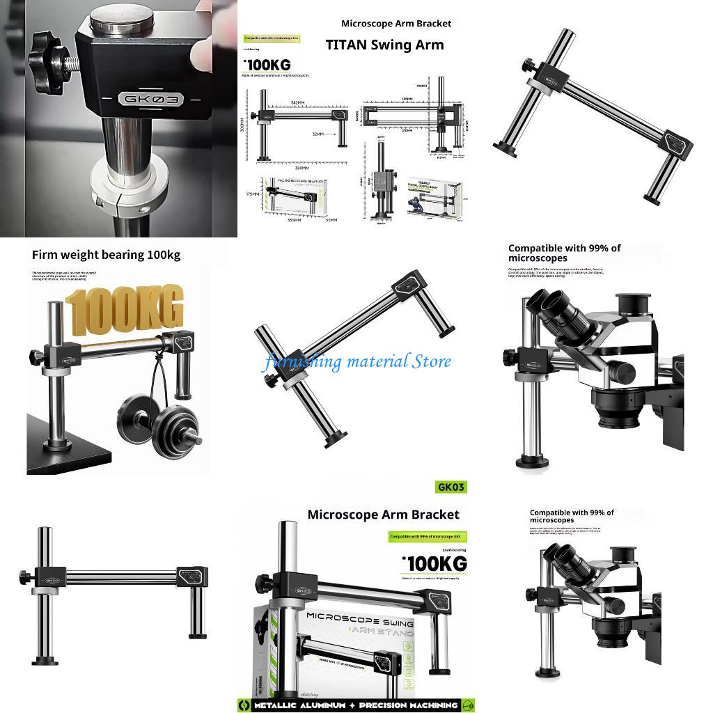 Y5GD Double Arm Boom Stand Mej - Articulating Arm Boom Stand Microscope ulasan dan harga